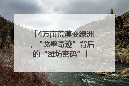 4万亩荒漠变绿洲，“戈壁奇迹”背后的“潍坊密码”