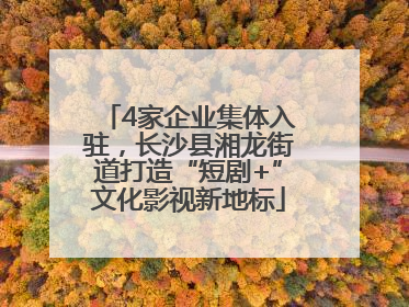 4家企业集体入驻，长沙县湘龙街道打造“短剧+”文化影视新地标