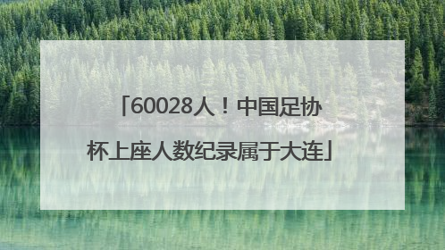 60028人！中国足协杯上座人数纪录属于大连