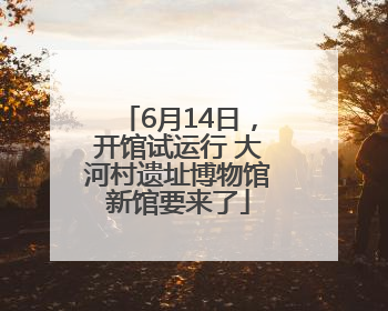 6月14日，开馆试运行 大河村遗址博物馆新馆要来了