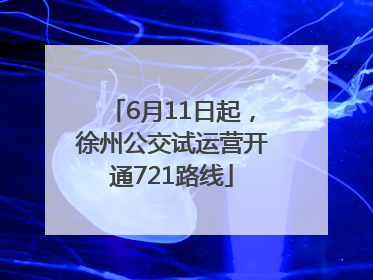 6月11日起，徐州公交试运营开通721路线