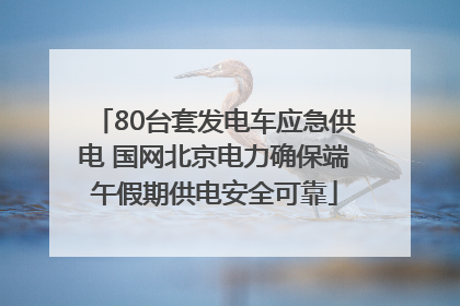 80台套发电车应急供电 国网北京电力确保端午假期供电安全可靠